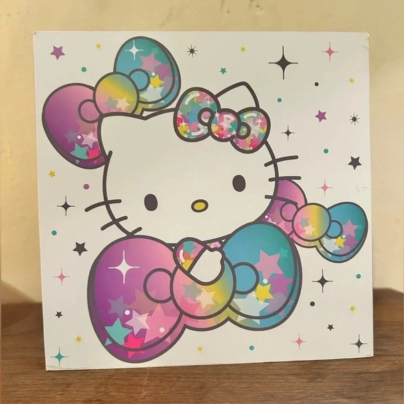 White Hello Kitty wooden wall hanging. 5x5". Brand new. Absolutely adorable. - Picture 2 of 8